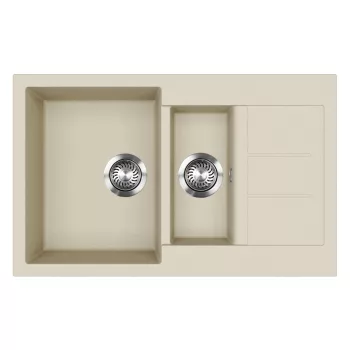   EVIDO CUBO 6 S Compact gránit mosogató, 800 x 500 mm, bézs
