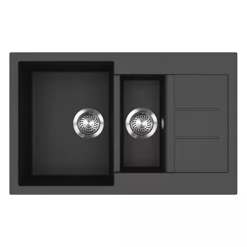   EVIDO CUBO 6 S Compact gránit mosogató, 800 x 500 mm, antracit