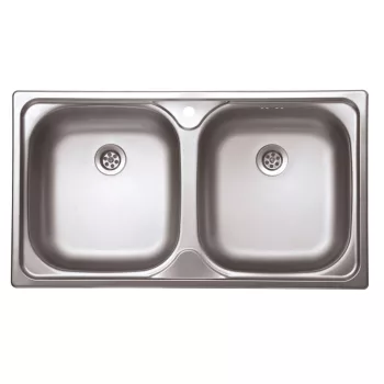   EVIDO FLEX DUO natúr rozsdamentes acél mosogató, 780 x 435 mm