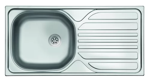 EVIDO BASIC natúr rozsdamentes acél mosogató, 860 x 435 mm