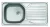 EVIDO BASIC natúr rozsdamentes acél mosogató, 860 x 435 mm