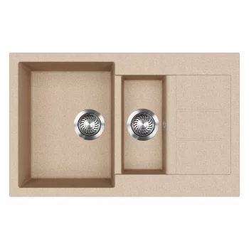   EVIDO CUBO 6 S Compact gránit mosogató, 800 x 500 mm, avena