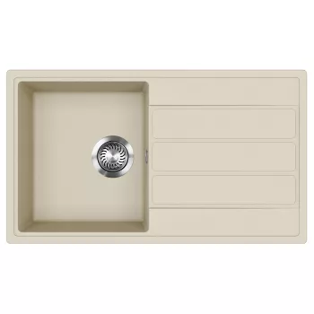   EVIDO EASY 45S gránit mosogató 760x440 bézs, doboz nélkül, lefolyógarnitúrával