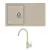EVIDO EASY 45 S gránit mosogató, 760 x 440 mm, bézs + EVIDO LANA II csaptelep, bézs