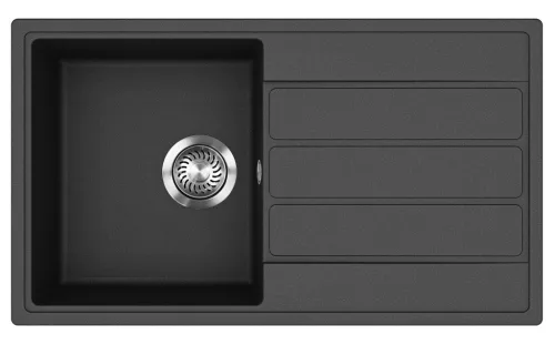 EVIDO Easy 45S gránit mosogató, 760 x 440 mm, antracit