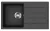 EVIDO Easy 45S gránit mosogató, 760 x 440 mm, antracit
