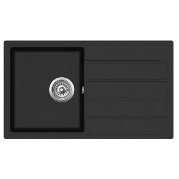   EVIDO EASY 45S gránit mosogató 760x440 antracit, doboz nélkül, lefolyógarnitúrával