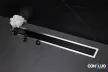 Pestan zuhanyfolyóka Confluo Premium Line FEKETE üveg 65 cm