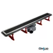 Pestan zuhanyfolyóka Confluo Premium Line FEKETE üveg 65 cm