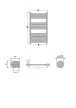 Törölközőszárító radiátor - Viva Platinum Therm - ÍVES - fehér - 600 x 1000 mm