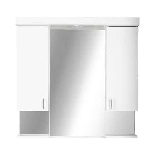 Viva STYLE Tükrös fürdőszobai szekrény LED világítással - DUPLA szekrénnyel - 100 x 97 x 15 cm
