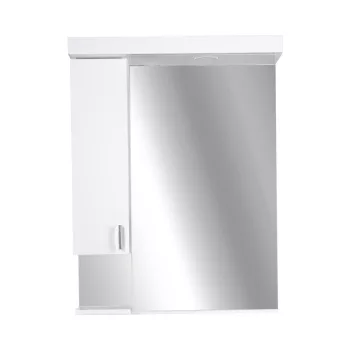   Viva STYLE Tükrös fürdőszobai szekrény LED világítással - BALOS szekrénnyel - 55 x 97 x 15 cm