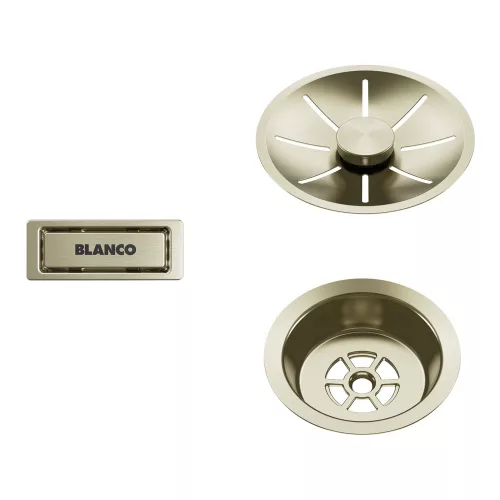 BLANCO InFino szett egy medencés mosogatóhoz, satin gold, lefolyógarnitúrát nem tartalmaz