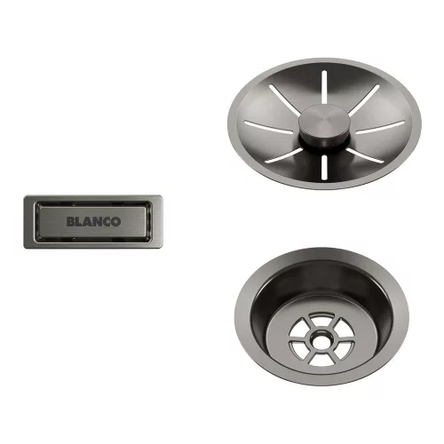 BLANCO InFino szett egy medencés mosogatóhoz, satin platinum, lefolyógarnitúrát nem tartalmaz