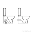 CeraStyle DURU monoblokk WC - WC tartály - öblítőszelep - perem nélküli