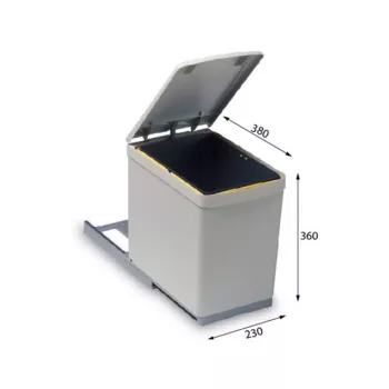 ALBIO 10 1X16L-es  beépíthető hulladéktároló ALVEUS