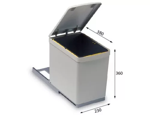 ALBIO 10 1X16L-es  beépíthető hulladéktároló ALVEUS