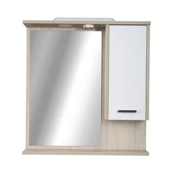   TMP ZX - SONOMA - Tükrös fürdőszobai szekrény LED világítással - 55 x 80 cm