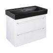 TMP SHARP 60 fali fürdőszobabútor - CeraStyle SHARP FEKETE mosdóval - 60 x 48 cm