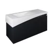 TMP SMYRNA 120 - FEKETE - fali fürdőszobabútor - Akrivit öntött műmárvány mosdóval - 120 x 48,5 cm