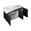 TMP SMYRNA 120 - FEKETE - fali fürdőszobabútor - Akrivit öntött műmárvány mosdóval - 120 x 48,5 cm