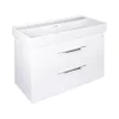 TMP LUX 100D fali fürdőszobabútor - CeraStyle SHARP 37600 DUPLA csaplyukas mosdóval - 100 x 48 cm