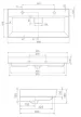 TMP LUX 100D fali fürdőszobabútor - CeraStyle SHARP 37600 DUPLA csaplyukas mosdóval - 100 x 48 cm