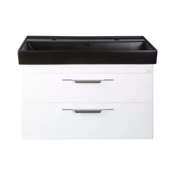   TMP LUX 100D fali fürdőszobabútor - CeraStyle SHARP FEKETE DUPLA csaplyukas mosdóval - 100 x 48 cm