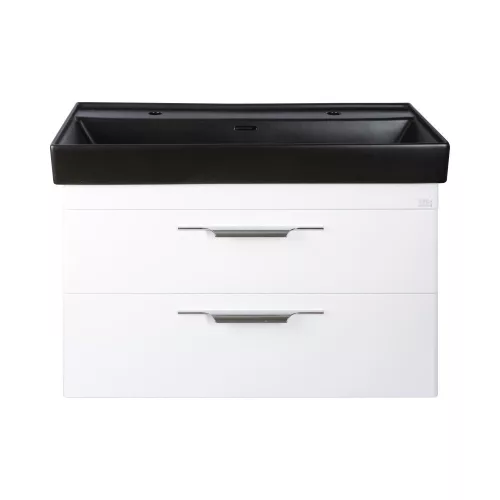 TMP LUX 100D fali fürdőszobabútor - CeraStyle SHARP FEKETE DUPLA csaplyukas mosdóval - 100 x 48 cm