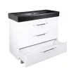 TMP TRIO 100D álló fürdőszobabútor - CeraStyle SHARP FEKETE DUPLA csaplyukas mosdóval - 100 x 48 cm