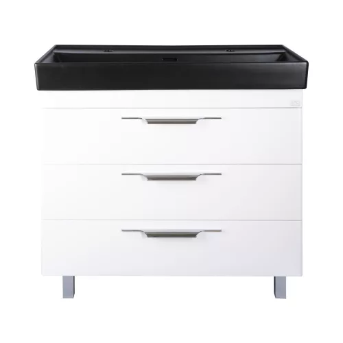 TMP TRIO 100 álló fürdőszobabútor - CeraStyle SHARP FEKETE mosdóval - 100 x 48 cm