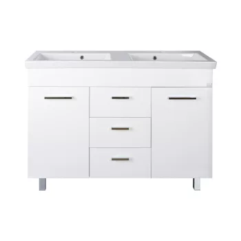   TMP FLAT 120 álló fürdőszobabútor - Sanovit ISIK 4120 DUPLA porcelán mosdóval - 120 x 44 cm