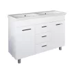 TMP FLAT 120 álló fürdőszobabútor - Sanovit ISIK 4120 DUPLA porcelán mosdóval - 120 x 44 cm