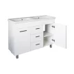 TMP FLAT 120 álló fürdőszobabútor - Sanovit ISIK 4120 DUPLA porcelán mosdóval - 120 x 44 cm