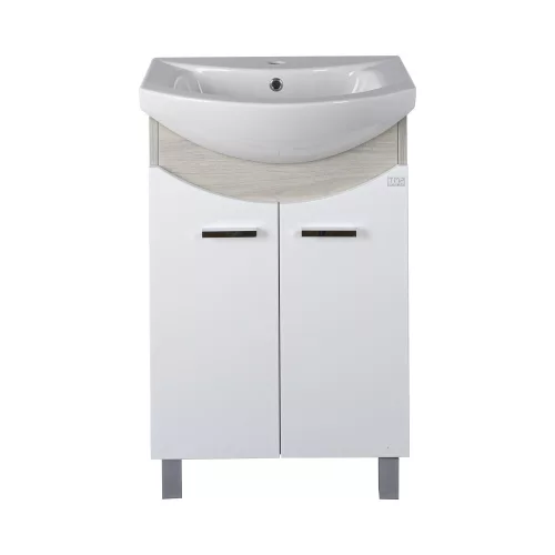 TMP ZX 55 - SONOMA - álló fürdőszobabútor - Sanovit ZENON - 6055 porcelán mosdóval - 55 x 44 cm