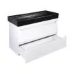 TMP SHARP 100D fali fürdőszobabútor - CeraStyle SHARP FEKETE DUPLA csaplyukas mosdóval - 100 x 48 cm