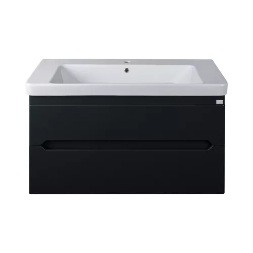TMP SHARP 105 - FEKETE - fali fürdőszobabútor- Sanovit LUXURY 11105 mosdóval - 105 x 46 cm