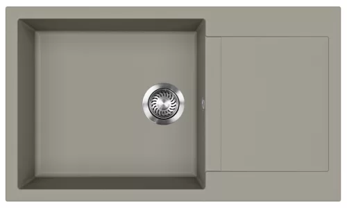 EVIDO CUBO XL 6 S Compact gránit mosogató, 860 x 500 mm, platina