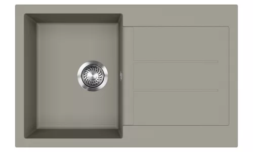 EVIDO CUBO 45 S gránit mosogató, 780 x 500 mm, platina