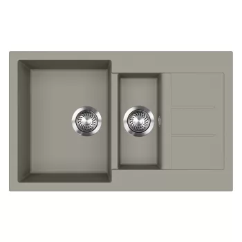   EVIDO CUBO 6 S Compact gránit mosogató, 800 x 500 mm, platina