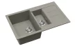 EVIDO CUBO 6 S Compact gránit mosogató, 800 x 500 mm, platina