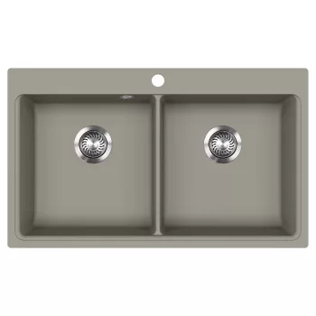 EVIDO QUADRO 9 gránit mosogató, 860 x 510 mm, platina