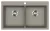 EVIDO QUADRO 9 gránit mosogató, 860 x 510 mm, platina
