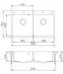 EVIDO QUADRO 9 gránit mosogató, 860 x 510 mm, platina