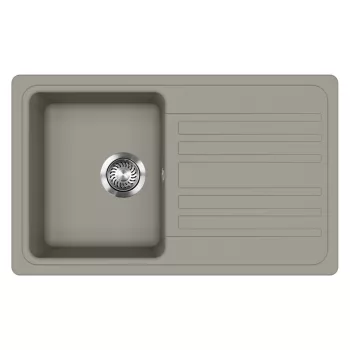 EVIDO HOME 45 S gránit mosogató, 765 x 460 mm, platina