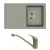 EVIDO HOME 45 S gránit mosogató, 765 x 460 mm platina + EVIDO PINGUIN álló gránit csaptelep, platina