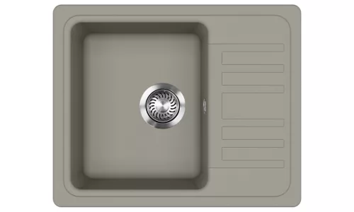 EVIDO HOME 45 S Compact gránit mosogató, 575 x 460 mm, platina