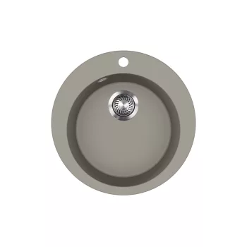 EVIDO TONDO kerek gránit mosogató, 505 mm, platina