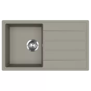 EVIDO EASY 45 S gránit mosogató, 760 x 440 mm, platina