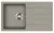 EVIDO EASY 45 S gránit mosogató, 760 x 440 mm, platina